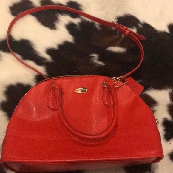 Red Coach Shoulder Bag-Purchased in store - Picture 6 of 7